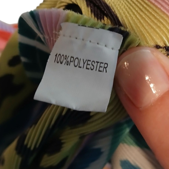 Artsy Abstract Crinkle Tunic Or Dress Womans Floral Funky XL Shirt Lagenlook - Picture 9 of 9